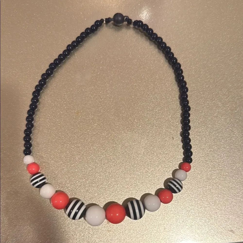 Gymboree Black and Red Beaded Necklace